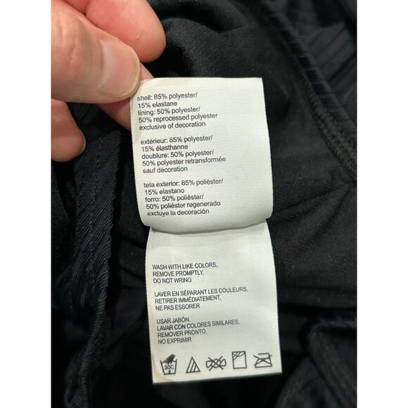 Speedo Womens Black Ribbed One-Piece Racerback Swimsuit Sz Medium - Picture 6 of 8